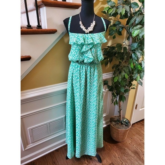 Lane Bryant Lined Ruffle Trim Elastic Waist Dress - Picture 1 of 10